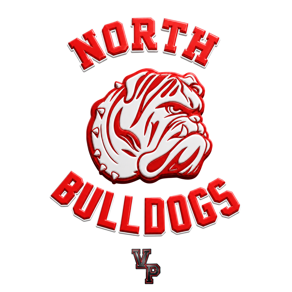 The Vantage Point "Throwback Youngstown North Bulldogs Embossed Red Logo" Exclusive T Shirt