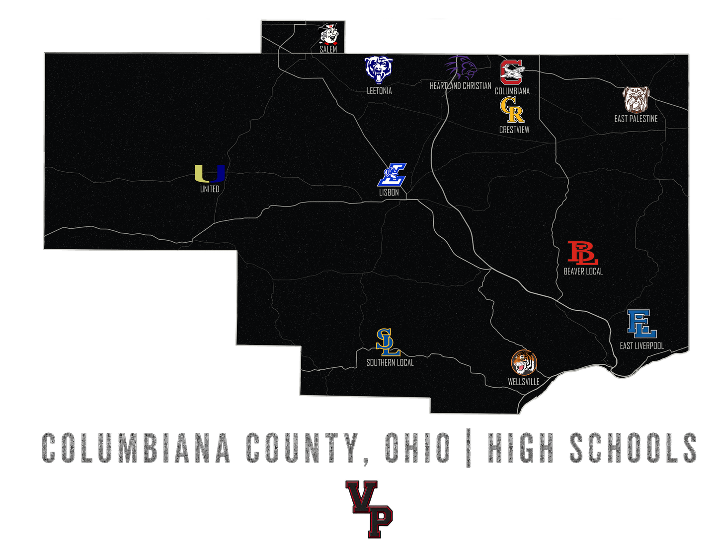 The Vantage Point "Columbiana County High Schools" Exclusive T Shirt