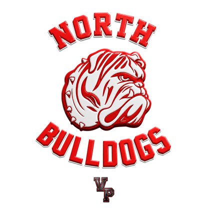 The Vantage Point "Throwback Youngstown North Bulldogs Embossed Red Logo" Exclusive T Shirt